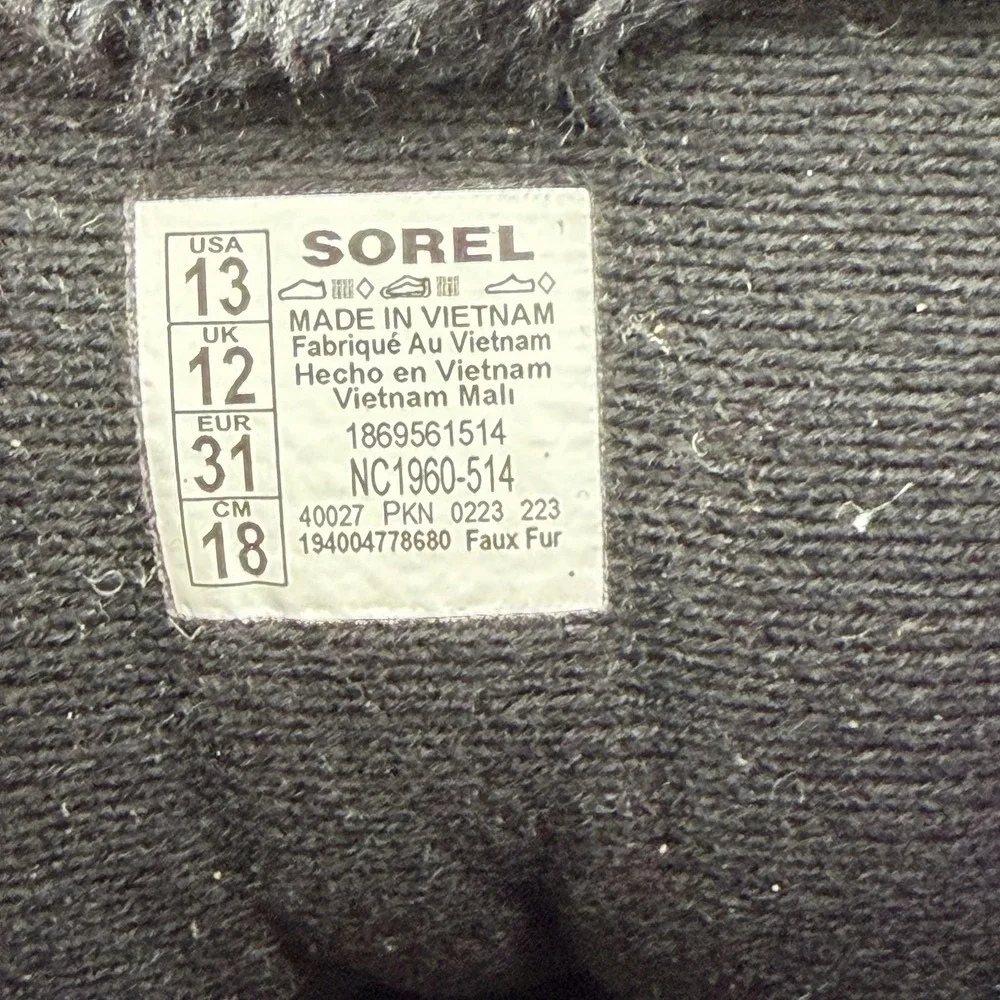 Sorel Snow Commander Winter Boots Kids 13 Gumdrop Purple Violet Insulated Liner